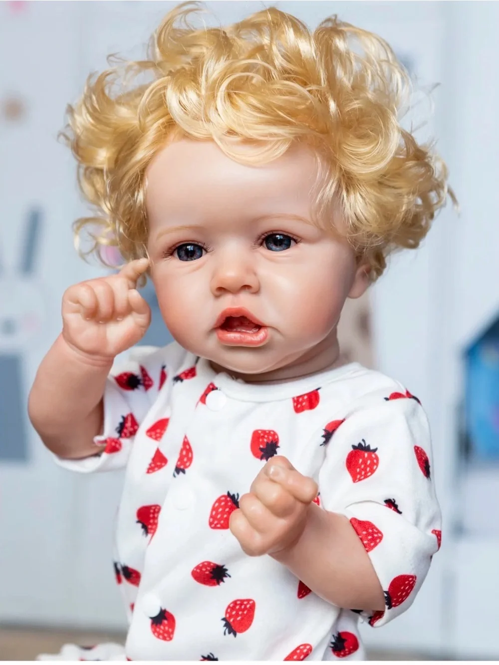 Soul Sister doll Reborn Kids One-Piece with Red Strawberry Print